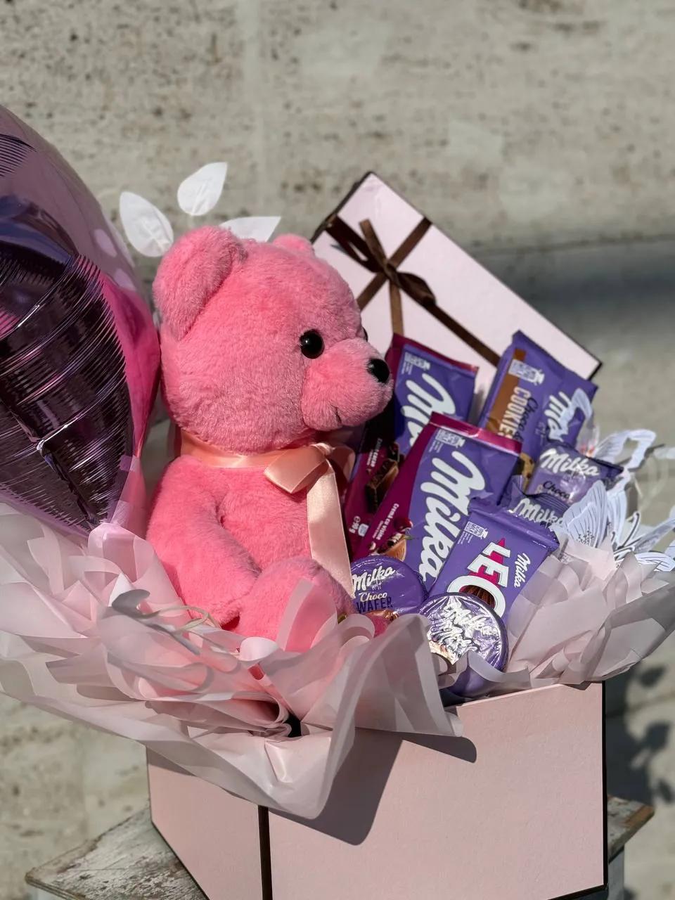 Pink "sweet box" | ծաղիկներ, ծաղկեպսակներ, բույսեր Երևան