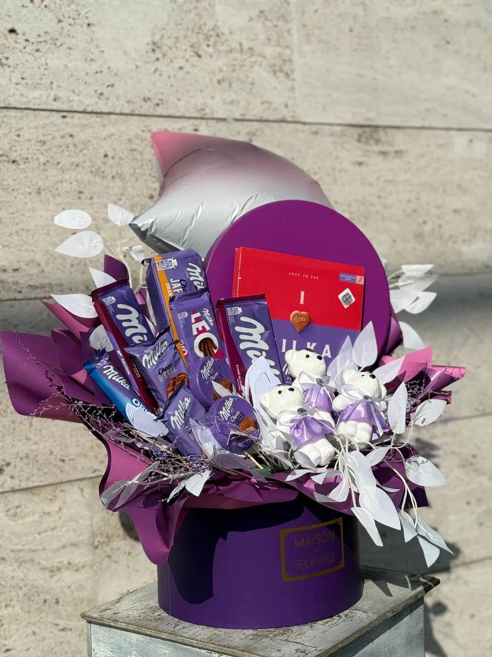 Purple "sweet box" | ծաղիկներ, ծաղկեպսակներ, բույսեր Երևան