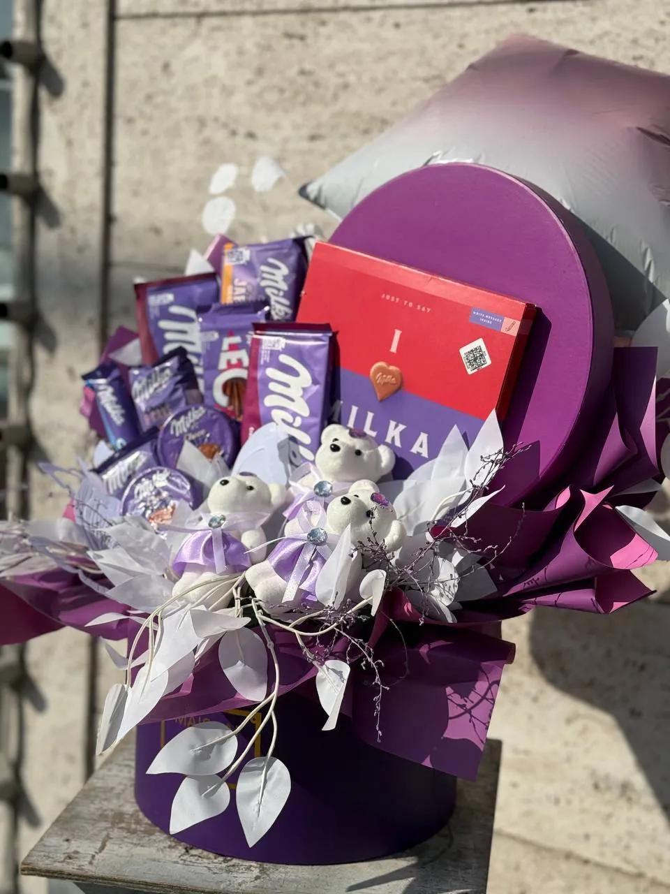 Purple "sweet box" | ծաղիկներ, ծաղկեպսակներ, բույսեր Երևան