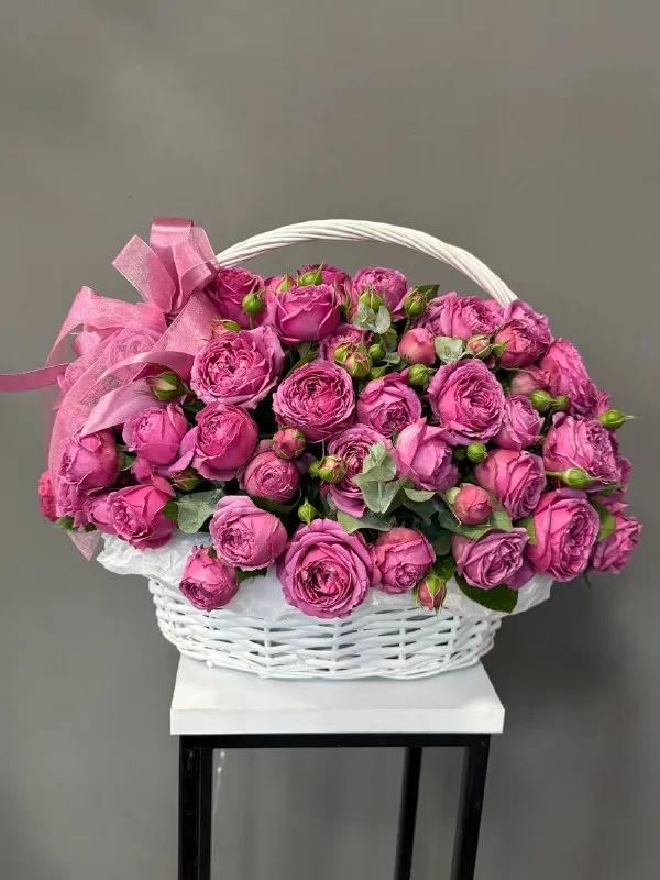Peonies in a basket | ծաղիկներ, ծաղկեպսակներ, բույսեր - առաքում Երևան