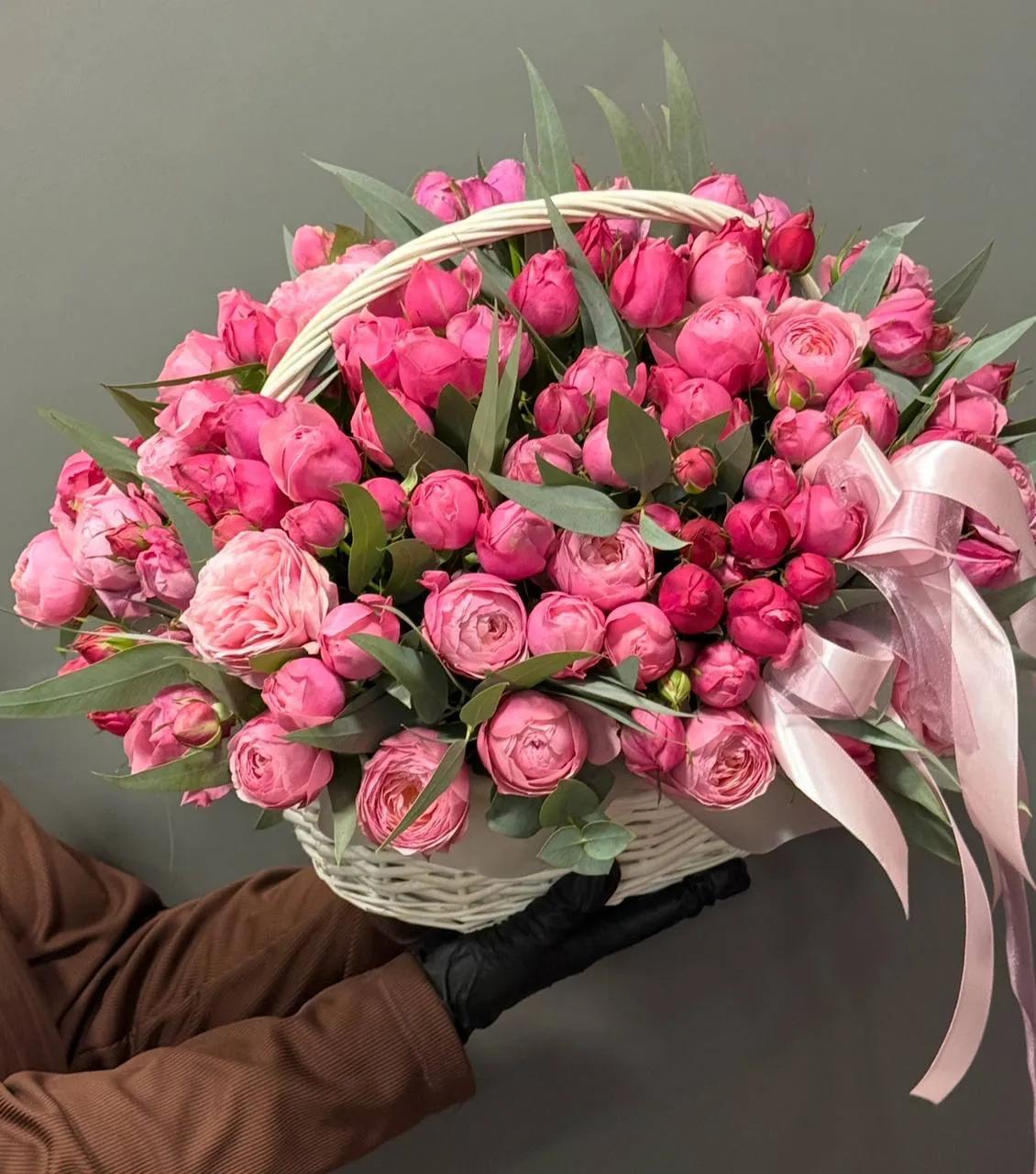Peonies in a basket | ծաղիկներ, ծաղկեպսակներ, բույսեր Երևան